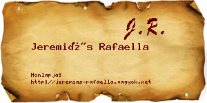 Jeremiás Rafaella névjegykártya